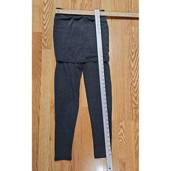 Skirted Leggings Women's Small Gray Elastic Waist Stretch Golf Tennis Pickleball - Picture 2 of 3